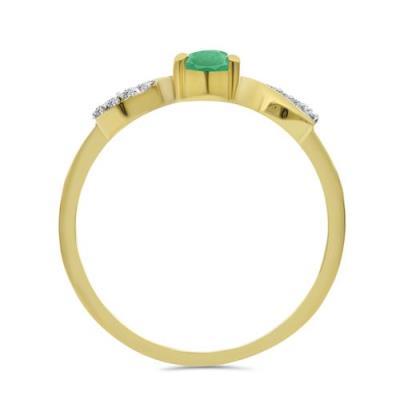BUY NATURAL EMERALD TRANSPARENT GEMSTONE RING IN STERLING SILVER